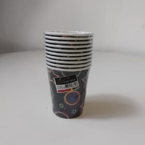 PARTY PAPER CUPS GLOW 7.5X8.5CM 10PC/PK