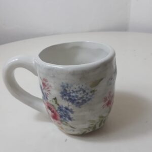 MUG CERAMIC FLOWERS 12CM/EACH