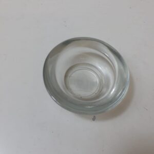 CANDLE HOLDER GLASS ROUND 7.5X2.5CM/EACH