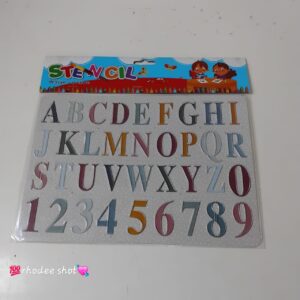 STENCIL SET ALPHABET 26.5X19CM/EACH