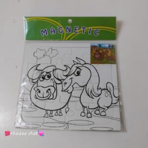 PUZZLE MAGNETIC DIY ANIMALS 19X17CM/EACH