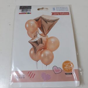 BALLOON SET LATEX+FOIL DIAMOND+STAR YF71