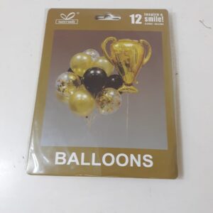 BALLOON LATXES+FOIL TROPHY CUP 12PC/PK