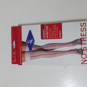 STOCKING FIGURED HOSE WHITE&RED 2016/EA