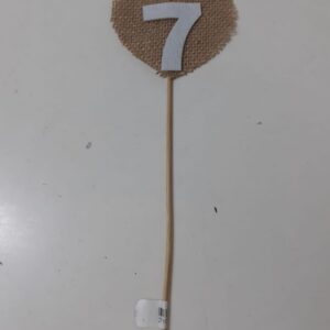 HESSIAN HEART NBR ON IT ON STICK 8X26C