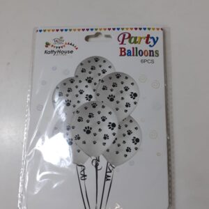 BALOON LATEX DOG FEET 6PC/PK/EA.PK