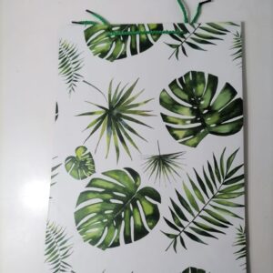 GIFT BAG TROPICAL LEAVES (L) 31X42X12CM/