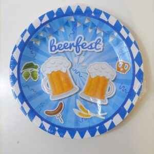 PARTY PAPER PLATES BEERFEST 23CM 10PC/PK