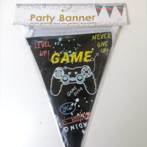 PARTY BANNER GAME OVER 21X28CM 2.8M/EACH