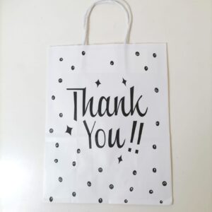 GIFT BAG THANK YOU FLORAL (L) 21X27X11CM