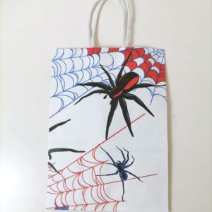 GIFT BAG SPIDERS 15X21X8CM/EACH