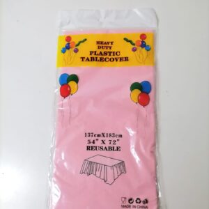 PLASTIC TABLE COVER POWDER PINK #1101 13