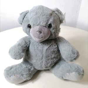 SOFT TOY TEDDY WITH RIBBOUN SITTING 25CM
