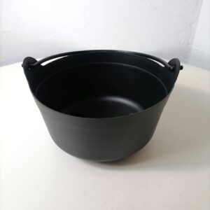 HALLOWEN BUCKET WITH HANDLE BLACK 22X12C