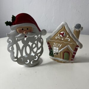 CANDLE HOLDER IRON XMAS ASST. 6.5X16CM/E