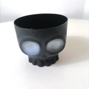 PLASTIC BOWL SKULL BLACK D11XH10CM/EACH