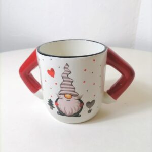 CERMAIC MUG SANT GNOME TWO HANDLE 10X11C