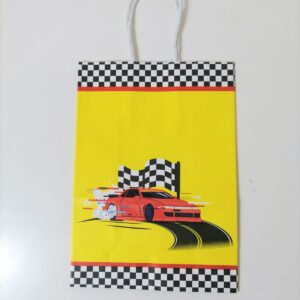 GIFT PAPER BAG RACING 15X21X8CM/EACH