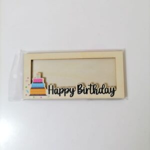 WOODEN PLAQUE HAPPY BIRTHDAY 9X19CM/EACH