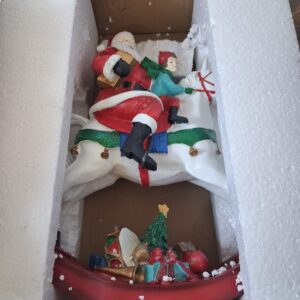 X'MAS DECO SANTA ON HORSE 27X33CM/EACH