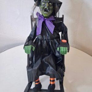 B/O WITCH ON ROCKING CHAIR H44CM/EACH