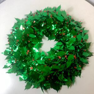 TINSEL WRETH GREEN D45CM/EACH