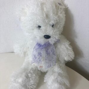 SOFT TOYS TEDDY BEAR FLUFFY W RIBBON 37C