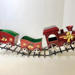 IRON DECO TRAIN ENGINE+2 74X19X22CM/EACH