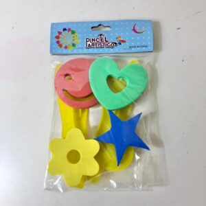 DIY SPONGE SHAPE HEART STAR FLOWER 4PC/P