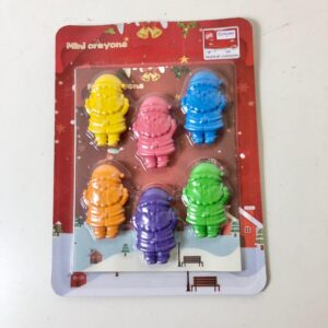 CRAYON SANTA 4.5CM 6PCS/CARD