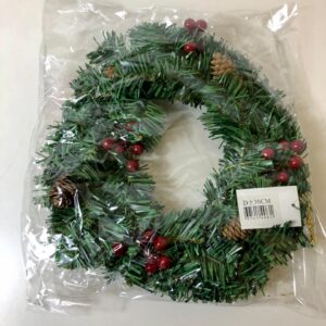 CHRISTMAS WREATH CHERRY+CONE D30CM/EACH