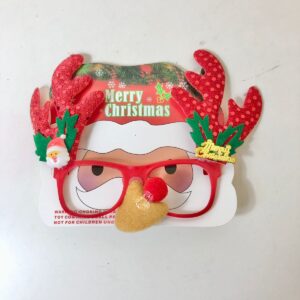 PARTY GLASS M.CHRISTMAS REINDEER/EACH