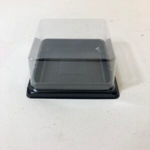 PLASTIC CAKE BOX WITHLID SQUARE 9.5X9.5X