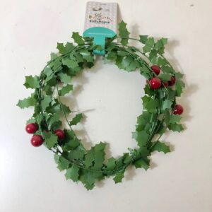 WIRED GARLAND WITH LEAVE+CHERRY L3M/EACH