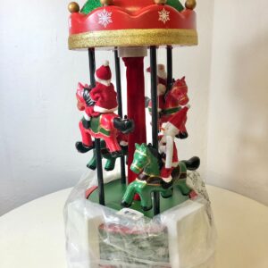 X'MAS DECO HORSE CARUSEL 32X60CM/EACH