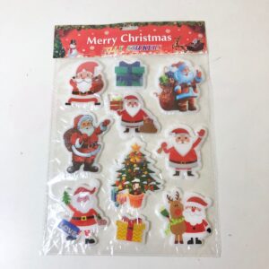 JELLY STICKER MERRY CHRISTMAS 20X30CM