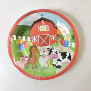 PARTY PAPER PLATE FARM ANIMALS 7" 10PC
