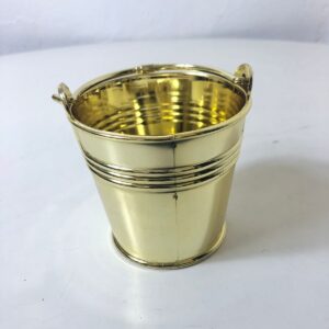 PLASTIC BUCKET SILVER GOLD (S) 8X8CM/EAC