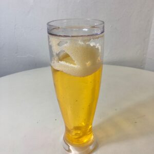 PLASTIC FAKE BEER GLASS 8.2X24CM/EACH