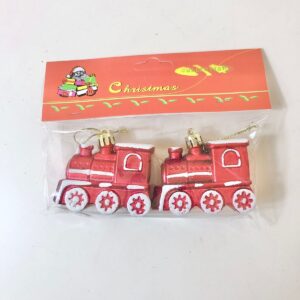 X'MAS DECO TRAIN 6CM 2PC/PK/EA.PK