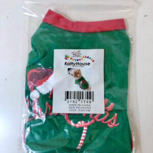 COSTUME DOG MERRY CHRISTMAS GN&RED/EA