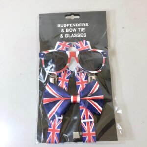 SUSPENDER BOWTIE & GLASS SET GREAT BRITA