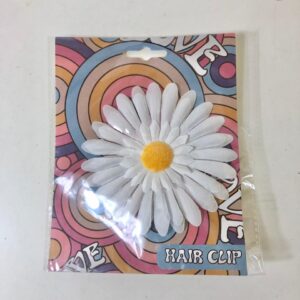 HAIR CLIP FLOWER ON CARD 13X6.5CM/EACH