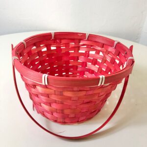 BASKET BAMBOO ROUND WITH HANDLE 22X11CM/