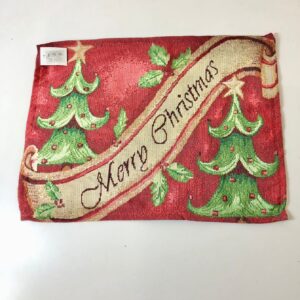 TABLE PLACEMAT XMAS MATERIAL 33X45CM/EAC