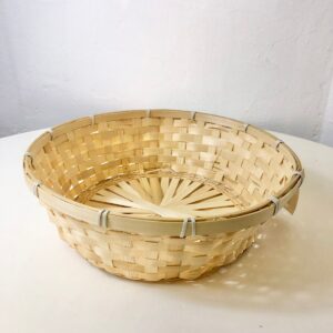 BASKET BAMBOO ROUND BREAD 32X11CM/EACH