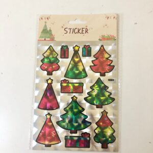 STICKER CHRISTMAS 12STICKERS/CARD