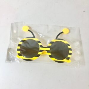 PARTY GLASS BEE POM POM 18CM/EACH