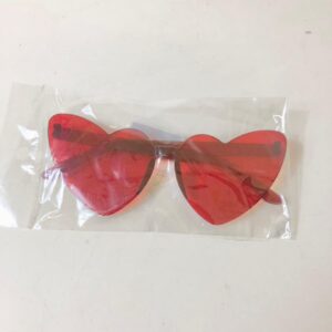 PARTY GLASS HEART RIMLESS 16CM/EACH