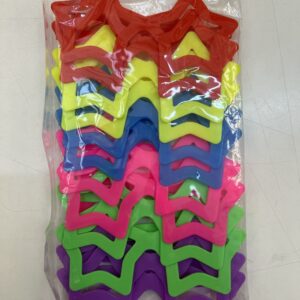 Plastic glsses star 14cm 12pc/pk